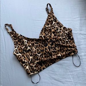 PRINCESS POLLY Moreau Crop Top Leopard